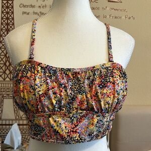 🔥SALE🔥 Pink Cove Floral Swim Top size L NWT